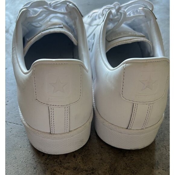 Converse All Star White Leather Men’s Size 12 Chuck Taylors - Picture 10 of 12